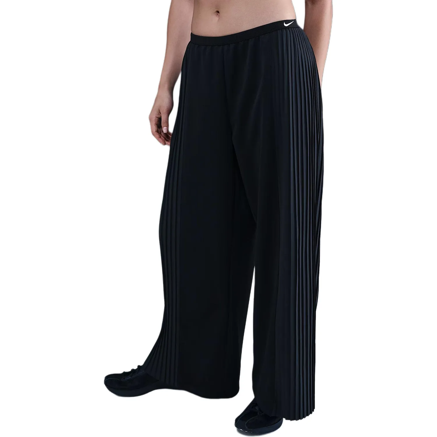 Nike Swoosh Sportswear вязаные спортивные штаны женские черные/Canvas