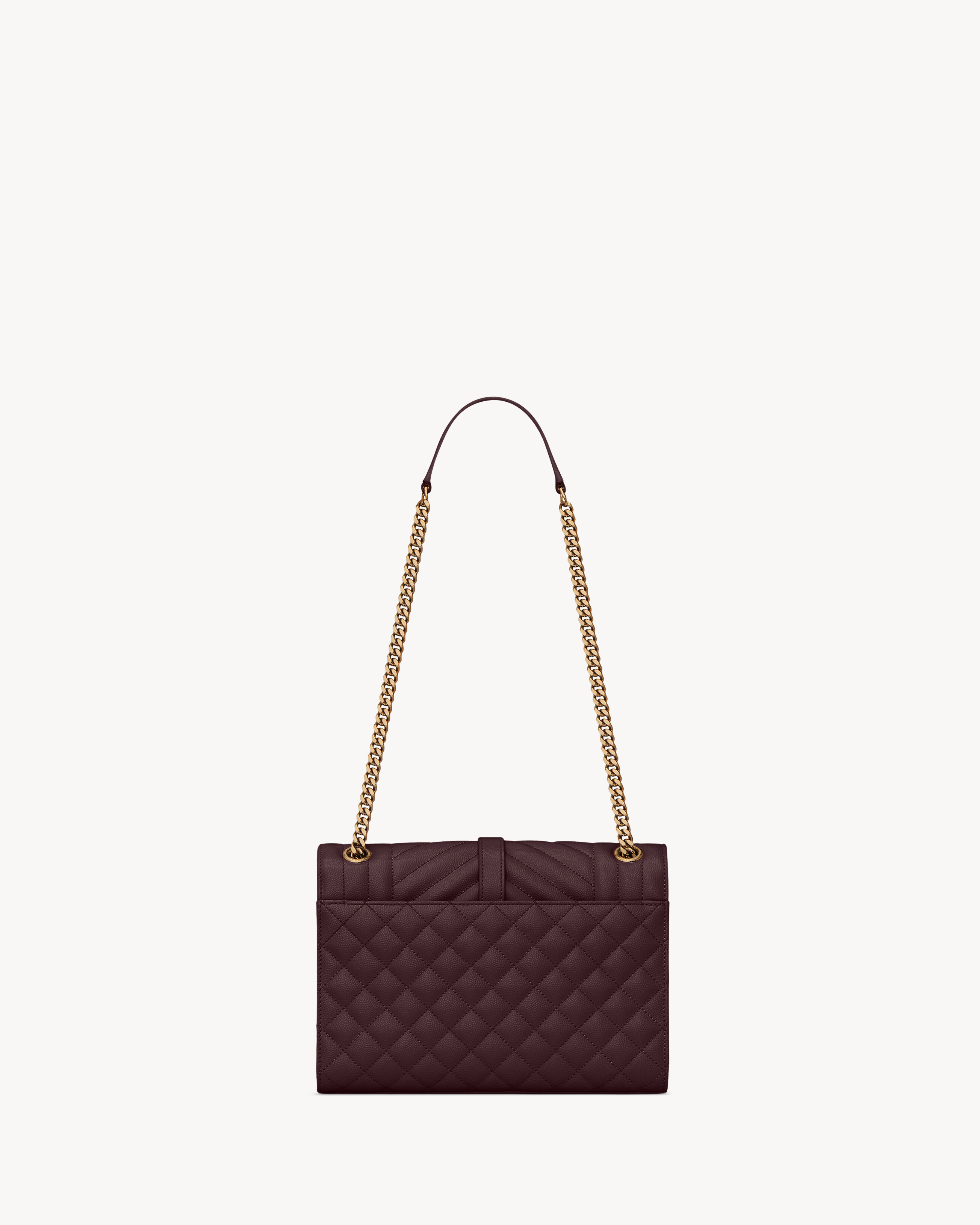 Сумка ENVELOPE среднего размера из кожи grain de poudre Saint Laurent, красный — фото 3