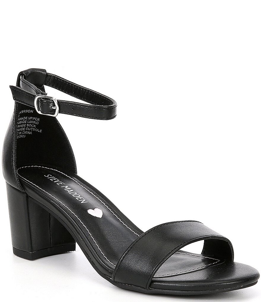 

Сандалии Steve Madden Tween J-Carrson на блочном каблуке (молодежная), черный