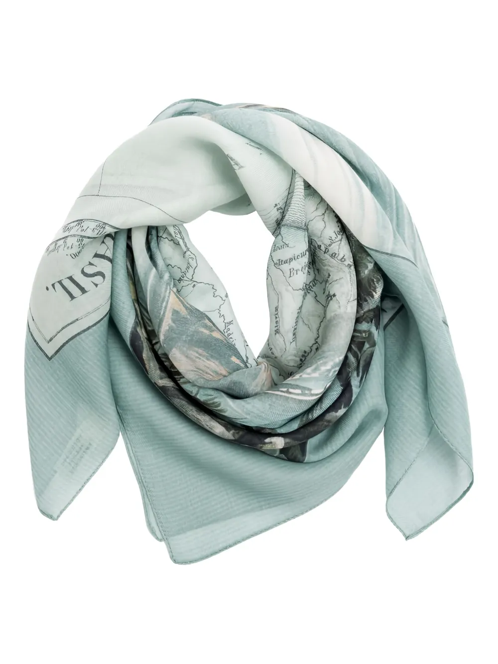 

Платок с принтом Salamao Maouli, синий