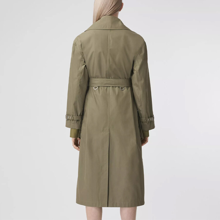 Тренч Burberry, женский, тренч, глубокий папоротниковый зеленый — фото 4