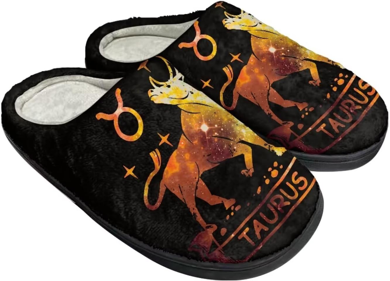 

Унисекс тапочки Howilath из фланели, с мультяшным узором психоделических животных, теплые, дышащие, с противоскользящей подошвой для дома, золотой