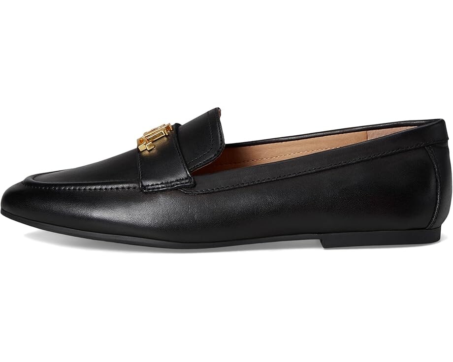 Туфли на плоской подошве Lauren Ralph Lauren Averi III Burnished Leather Loafer, черный — фото 4