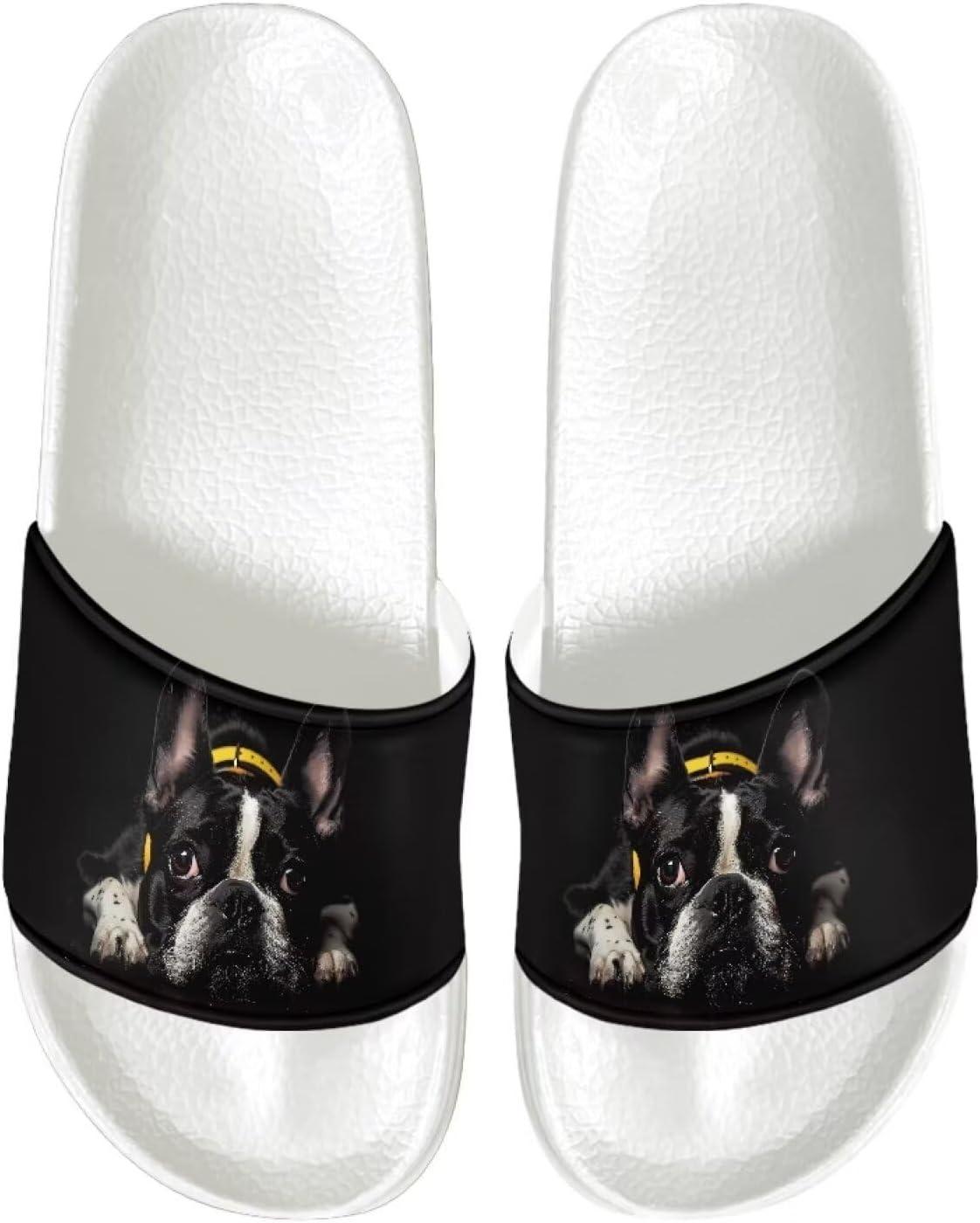 

Женские повседневные сандалии слайд, удобная мягкая подошва, противоскользящие, открытый носок, плоские сандалии из ЭВА Judentidos, Funny French Bulldog