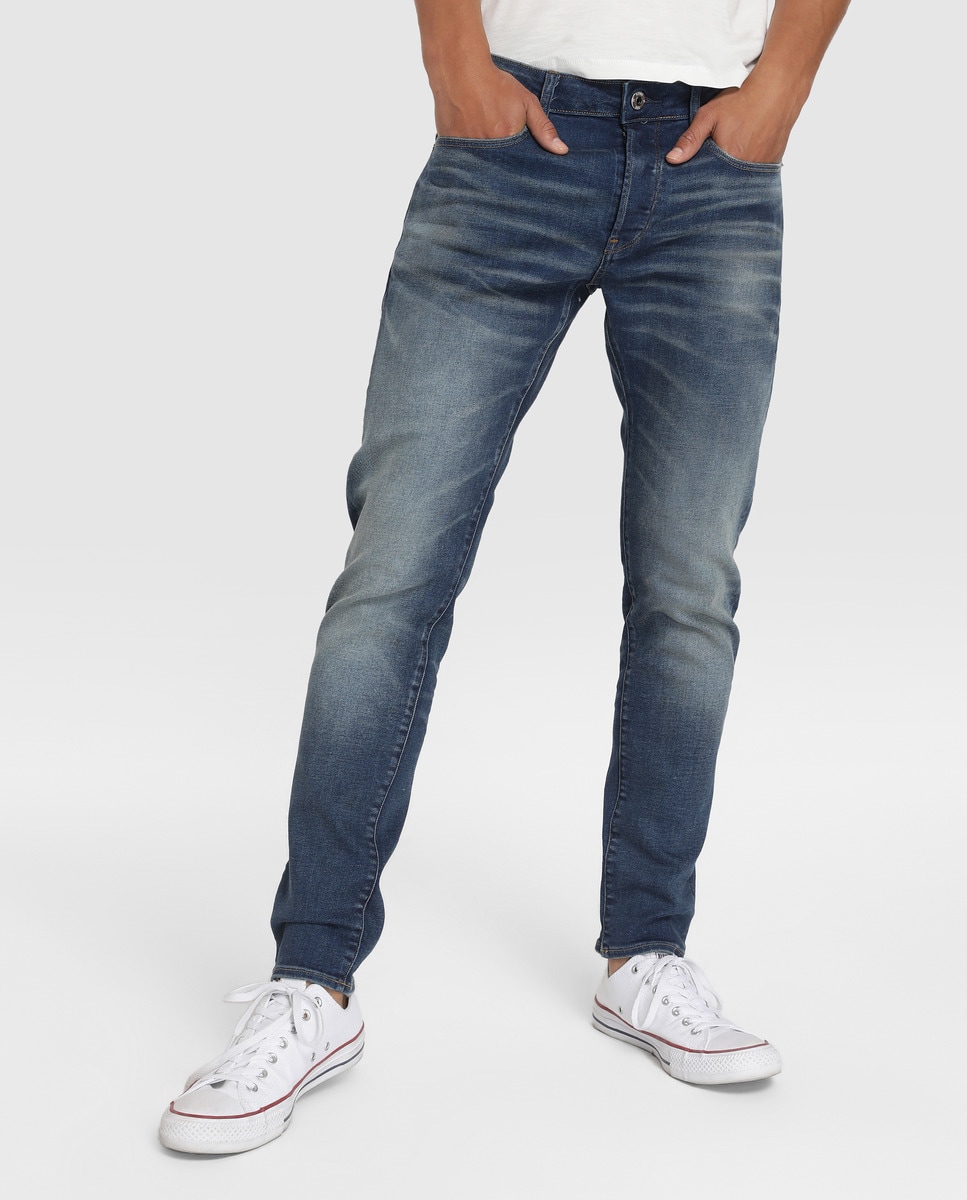 

Узкие синие мужские джинсы 3301 G-Star Raw, синий