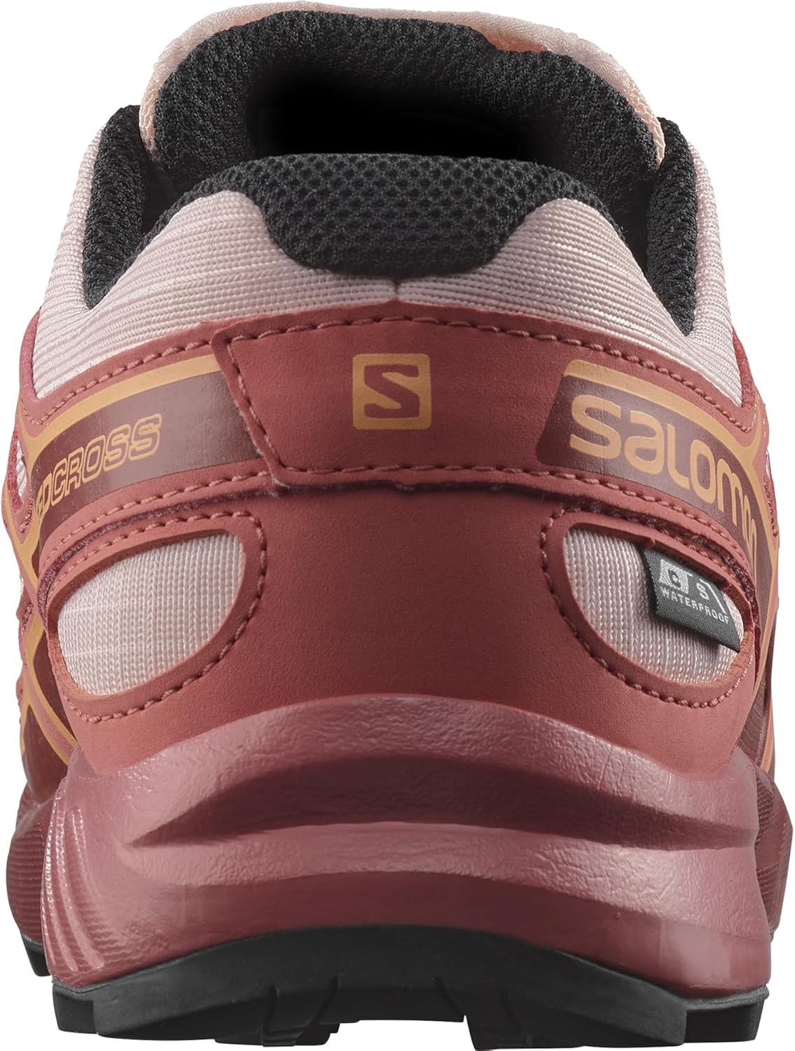 Детские водонепроницаемые кроссовки Salomon SPEEDCROSS CLIMASALOMON, English Rose/Cow Hide/Cantaloupe — фото 3