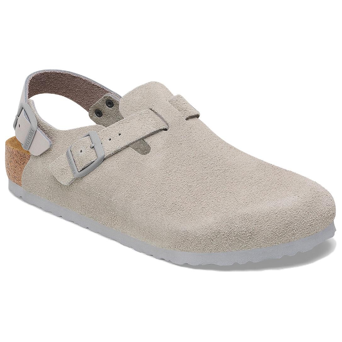 Сабо с закрытым носком унисекс Birkenstock, серый — фото 2
