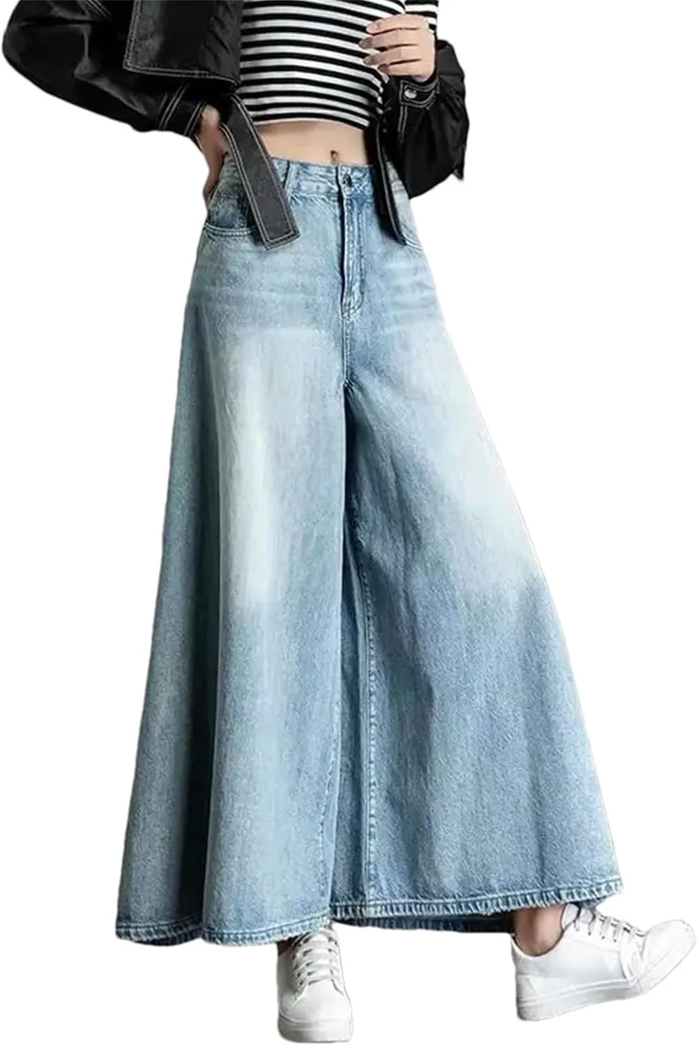 Женские джинсы baggy high waist wide leg в стиле vintage korean y2k