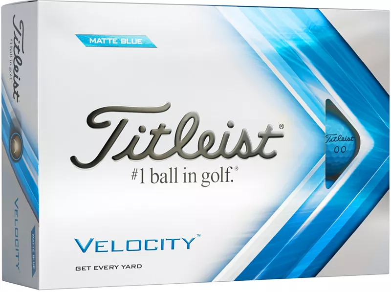 

Матовые мячи для гольфа Titleist 2022 Velocity, цвет Matte Blue