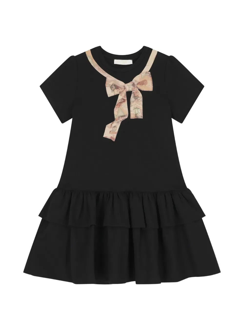 Платье с принтом в виде геокарты Alviero Martini Kids, черный
