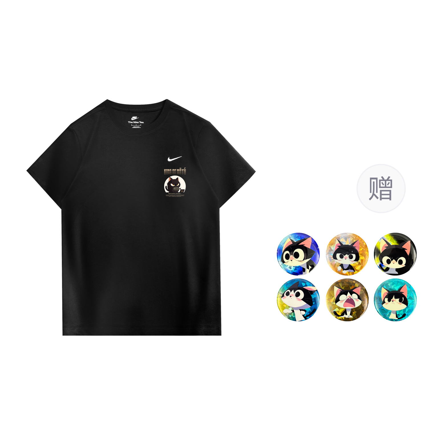 

Nike Футболка спортивная Unisex Black, с бейджем в подарок, Черный, Nike Футболка спортивная Unisex Black, с бейджем в подарок