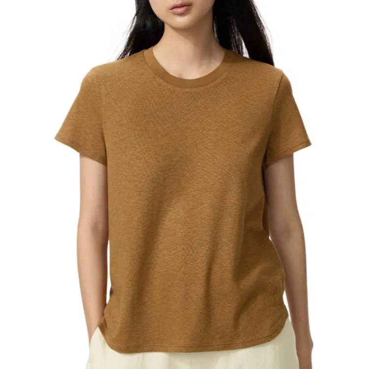 Футболка женская Chestnut с круглым вырезом UNIQLO