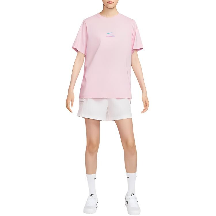 Женская футболка свободного кроя из хлопка Sportswear Essential, розовая Nike — фото 2