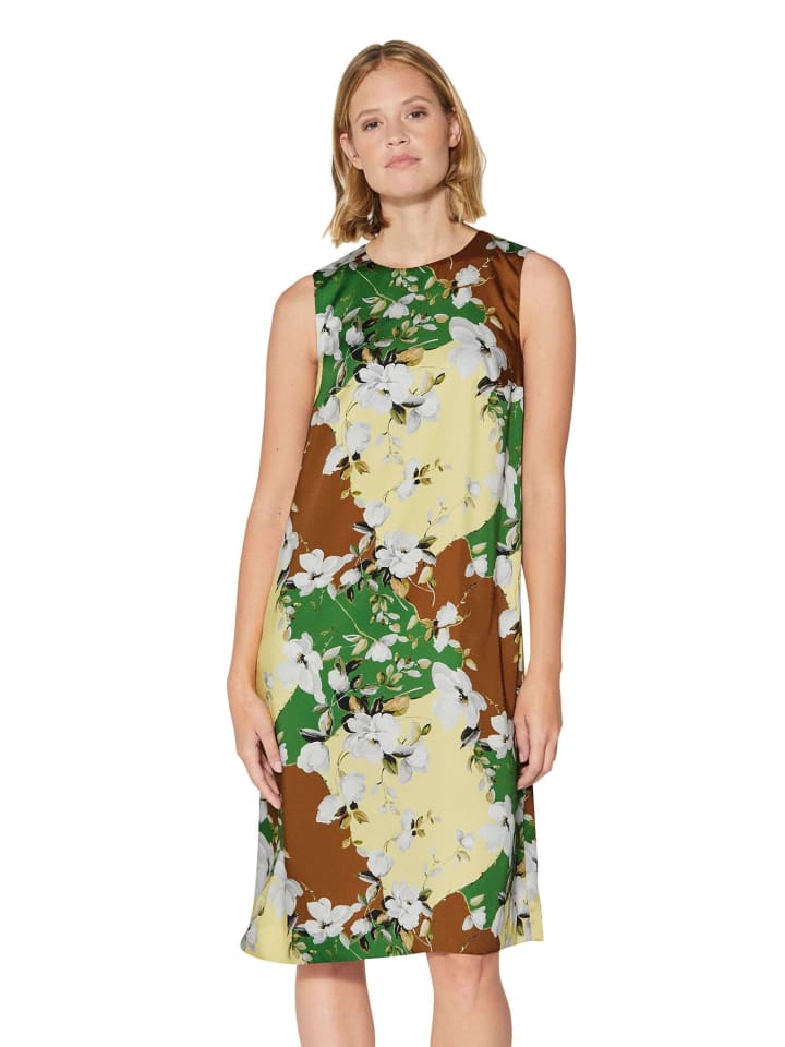 

MADELEINE Платье без рукавов с цветочным узором, светло-зеленого/многоцветного цвета