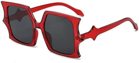 

Большие солнцезащитные очки для женщин, винтажные классические солнцезащитные очки в форме летучей мыши для женщин, очки в крупной оправе MTZJH, C3redgray