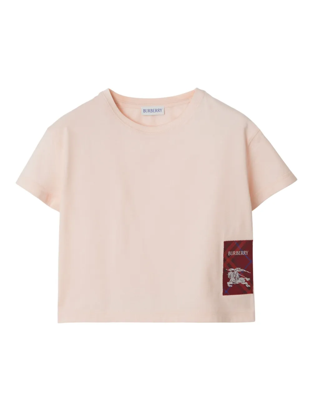 

Футболка Check Label BURBERRY KIDS, розовый