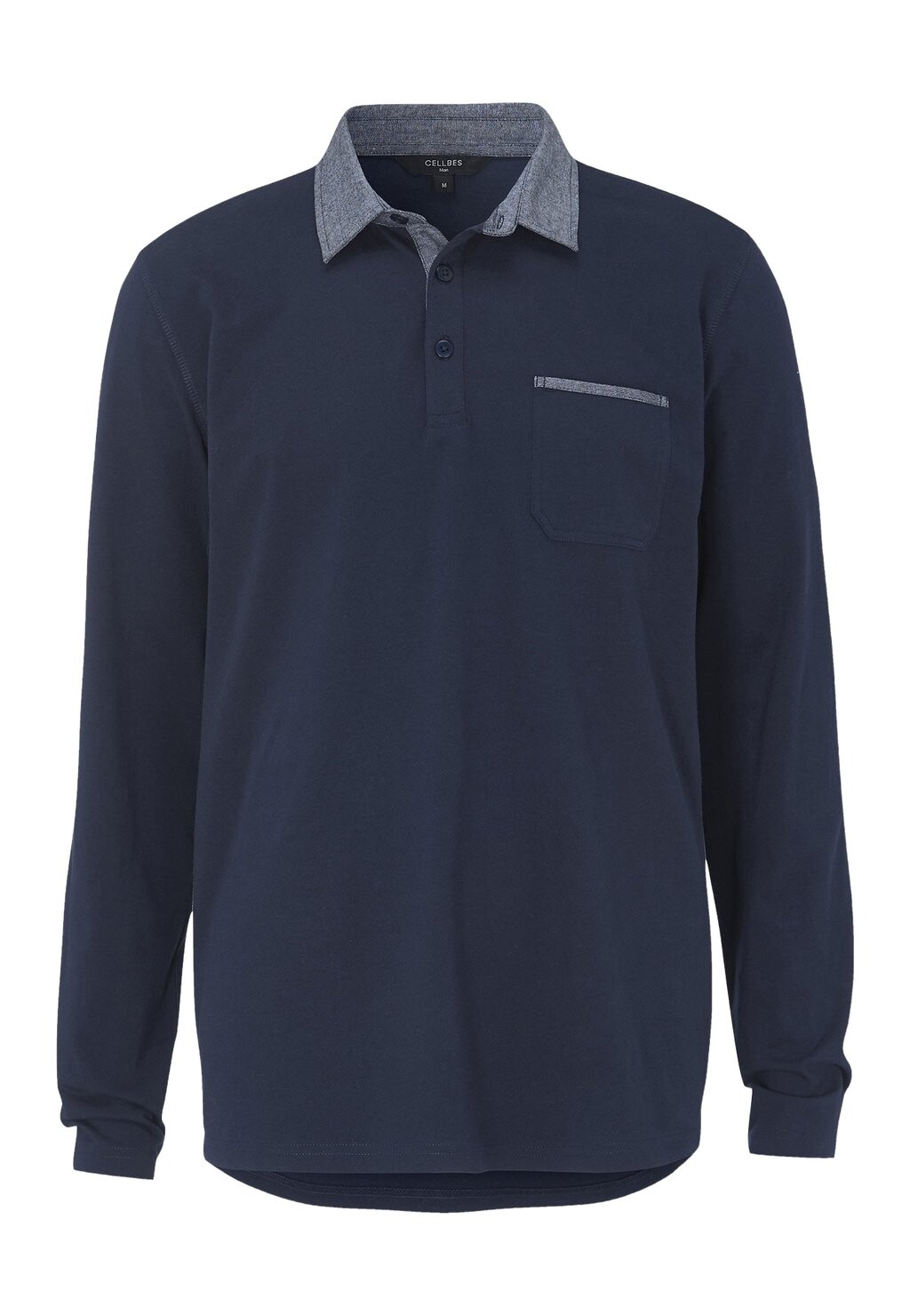 

Рубашка поло COMFORTABLE LONG-SLEEVED WITH COLLAR Cellbes of Sweden, синий