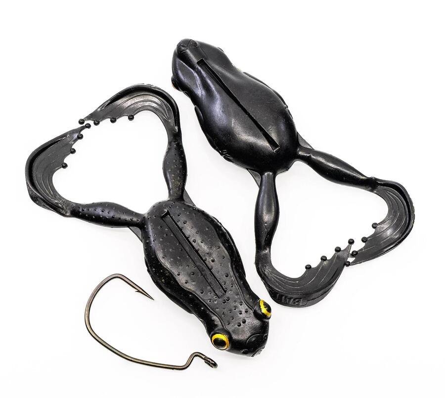 

CHASEBAITS Резиновая приманка - Резиновая приманка - Flexi Frog - 6,5 см - Чёрная