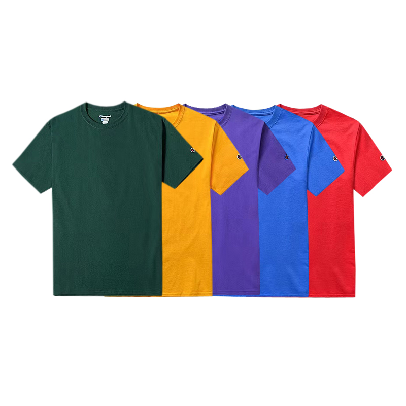 

Футболка унисекс Champion, 5 Pcs Set (White+Black+Light Gray+Purple+Yellow)