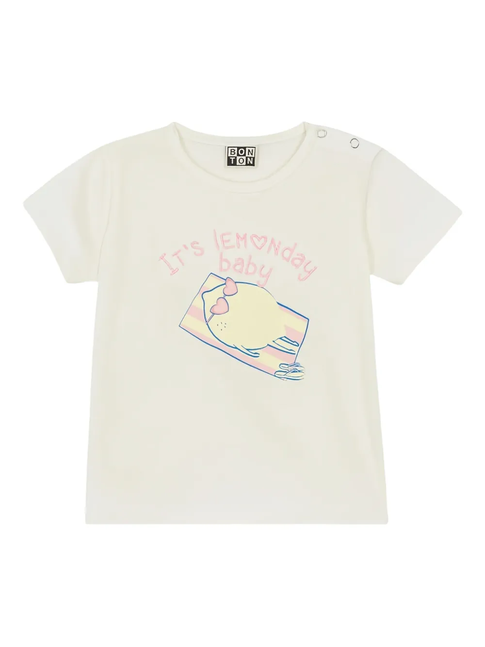 

Топ с графическим принтом Bonton, бежевый