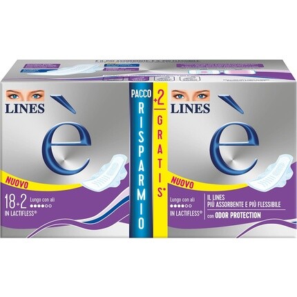 

Длинные стропы с впитывающими крыльями из Lactiflex, 18 шт. Lines