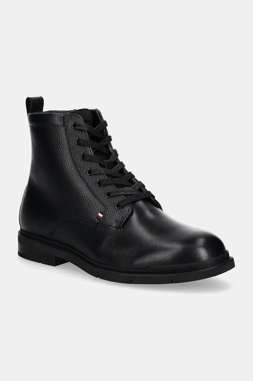 

Кожаные ботинки Tommy Hilfiger FLEX HILFIGER WARM CHECK LTH Z B, черный