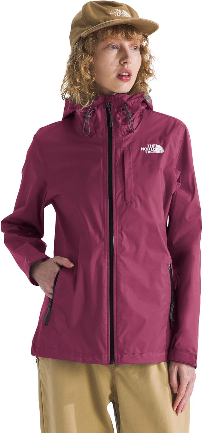 

THE NORTH FACE Женская куртка-дождевик Alta Vista с трехсекционным капюшоном и регулируемой шнуровкой, водонепроницаемый, дышащий, Cyber Berry