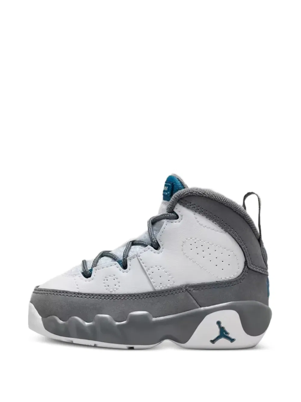 Кроссовки Air Jordan 9 Retro с перфорацией и высоким верхом Jordan Kids, белый — фото 2