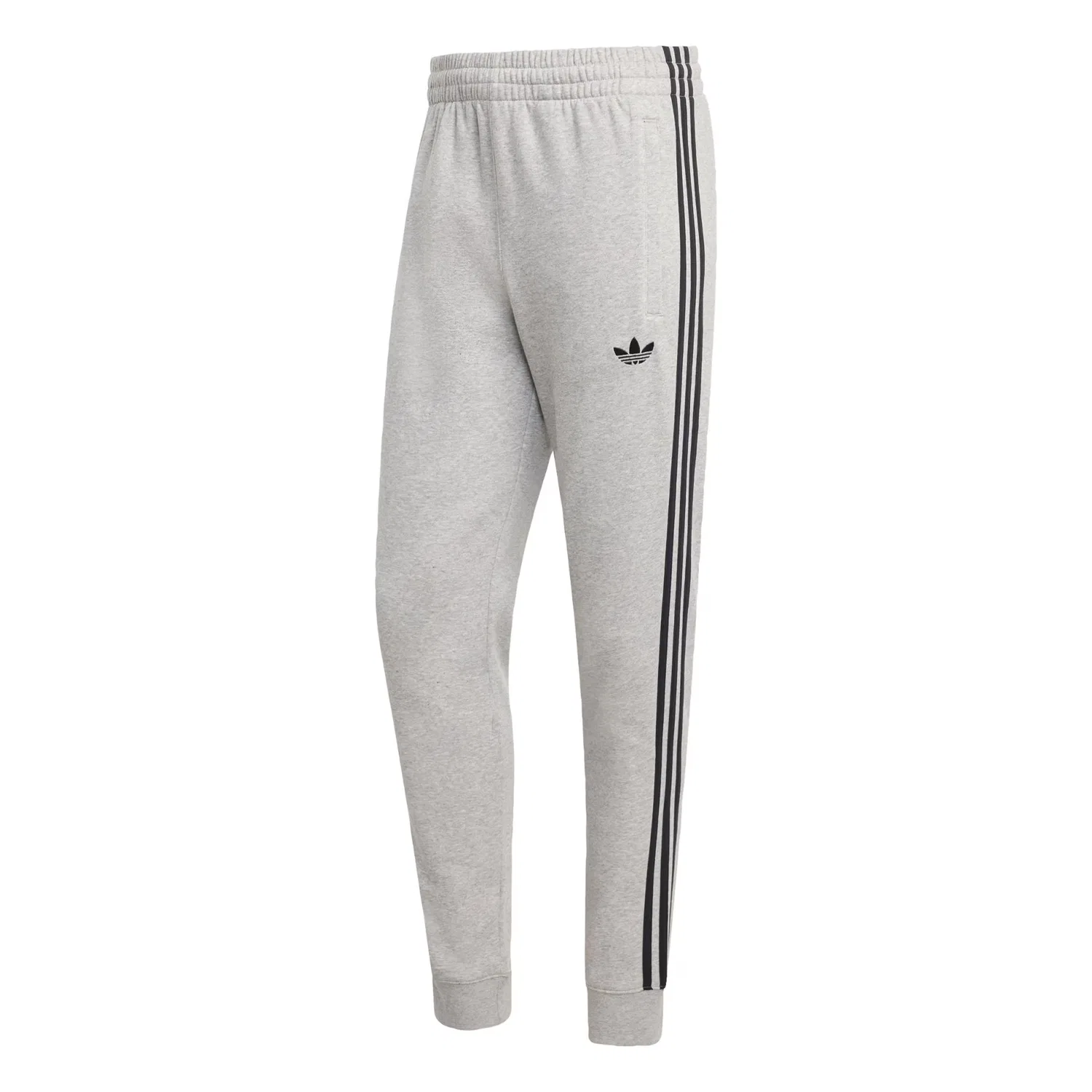Зауженные брюки Adidas Originals 3 полоски светло-серого цвета