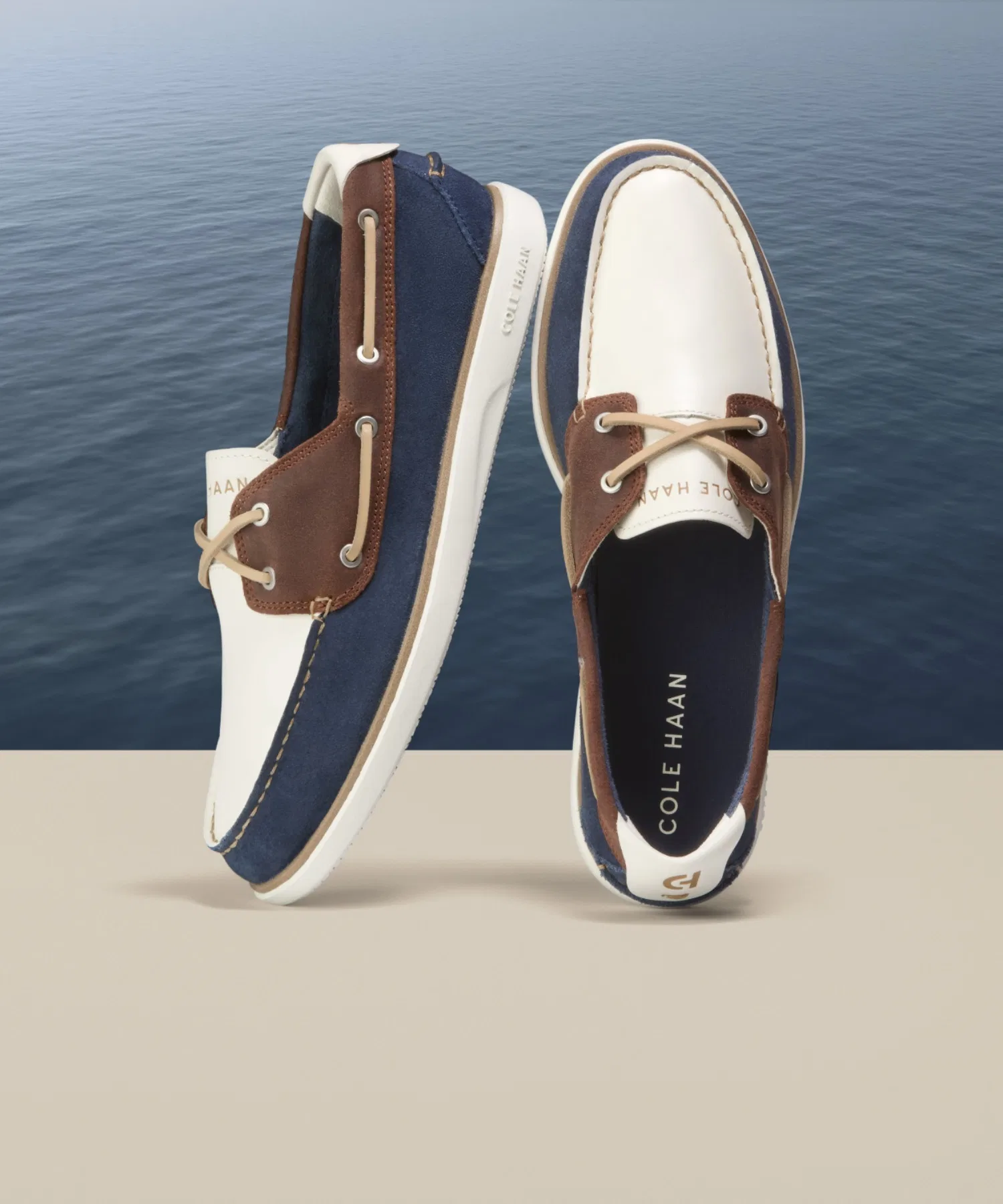 Мужские кожаные мокасины Cole Haan GrandPro Windward коричневые