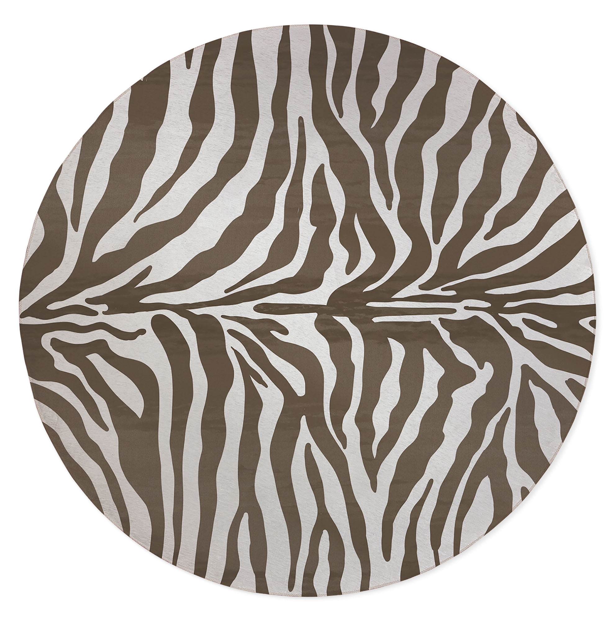 

Коврик круглый Zebra Brown Kavka Designs, коричневый