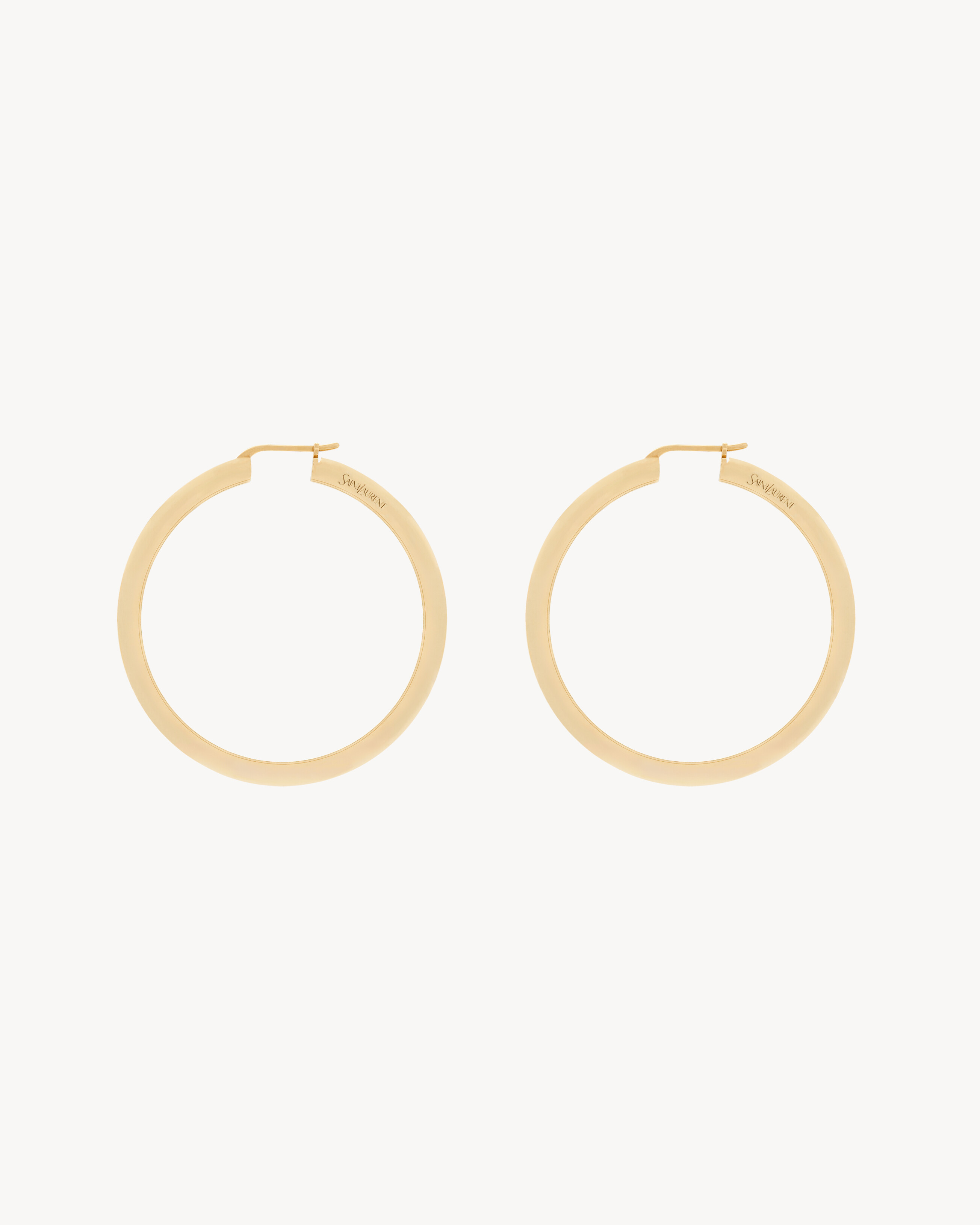 Серьги-кольца из металла Saint Laurent, золото — фото 2