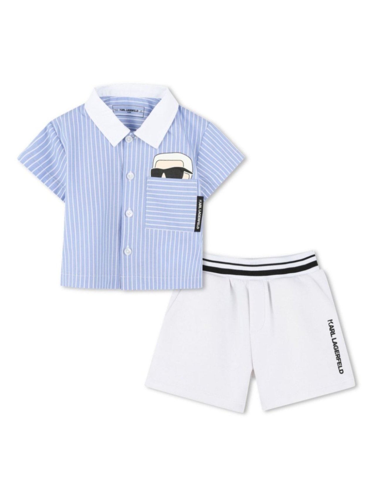 

Karl Lagerfeld Kids комплект Ikonik Karl из топа и шортов, белый