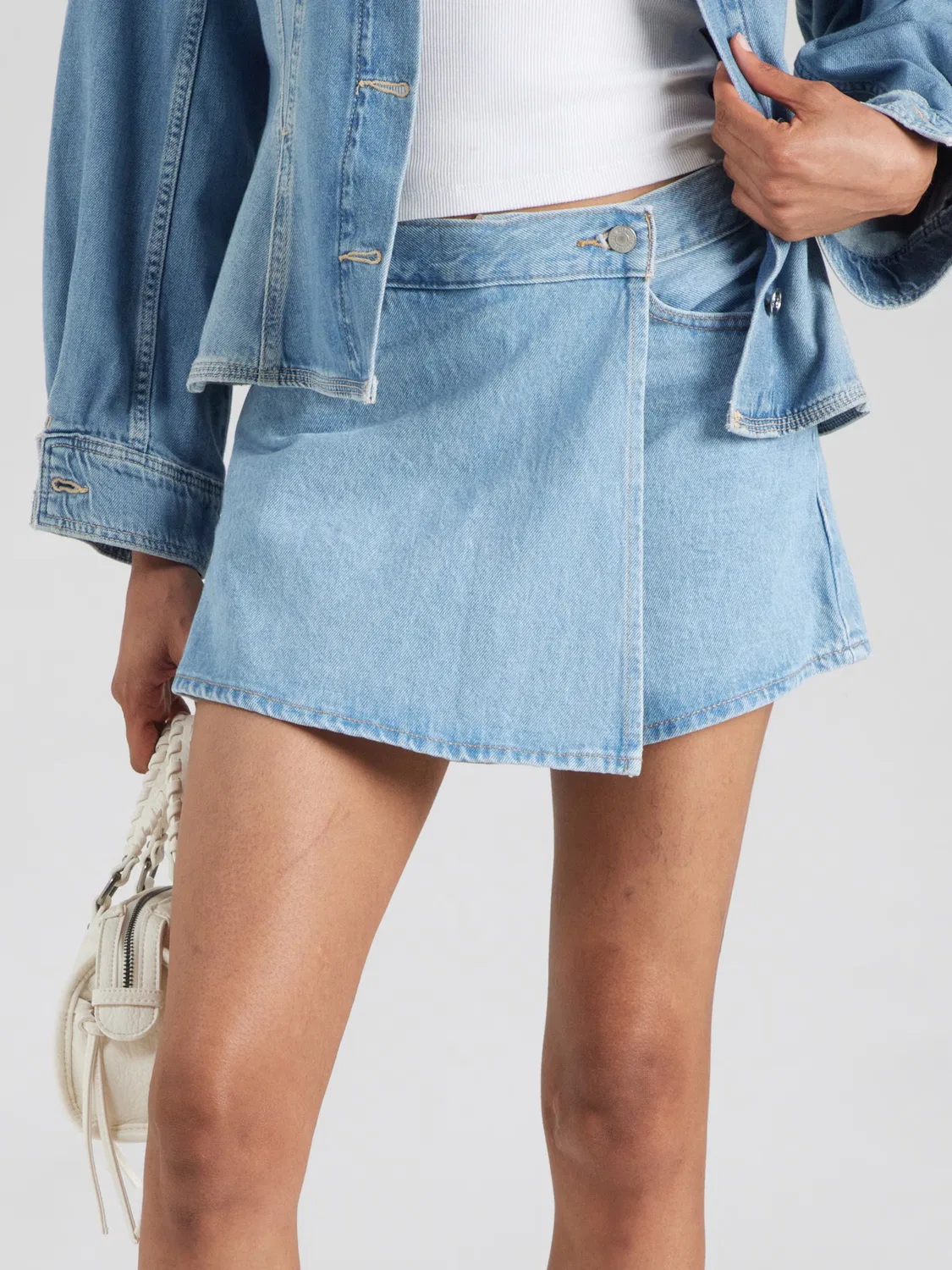 Зауженного кроя юбка SKORT Levi S, синий деним — фото 3