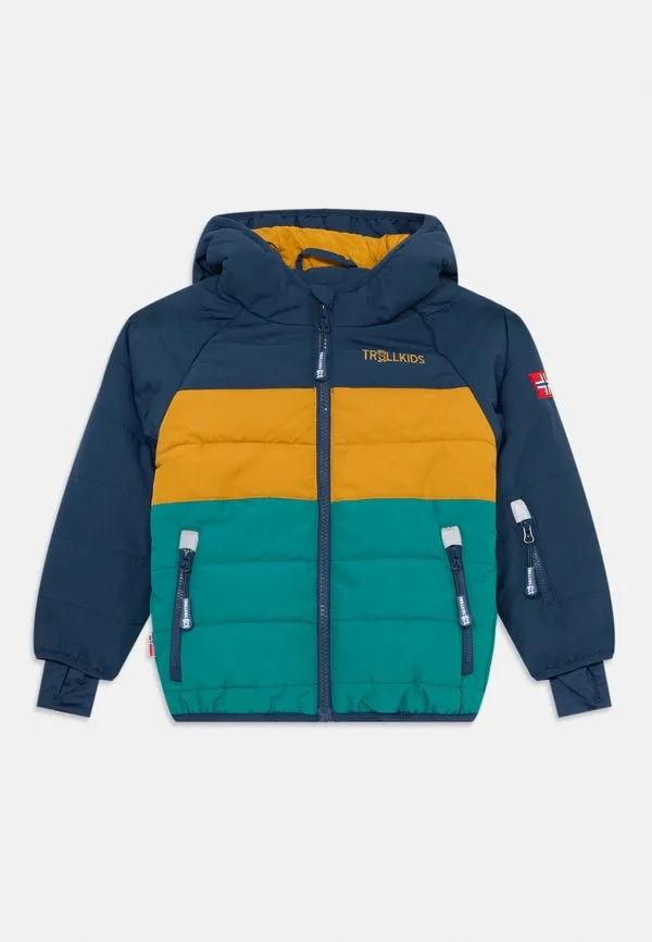 Горнолыжная куртка hafjell snow pro Trollkids, Dark Cyan/ Mystic Blue