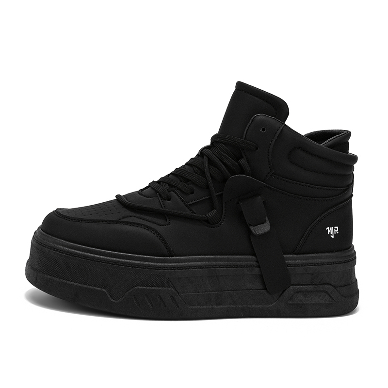 

NANJIREN Высокие скейтерские кроссовки для мужчин с увеличенной высотой, устойчивые к истиранию, дышащие, противоскользящие, черные, цвет Black