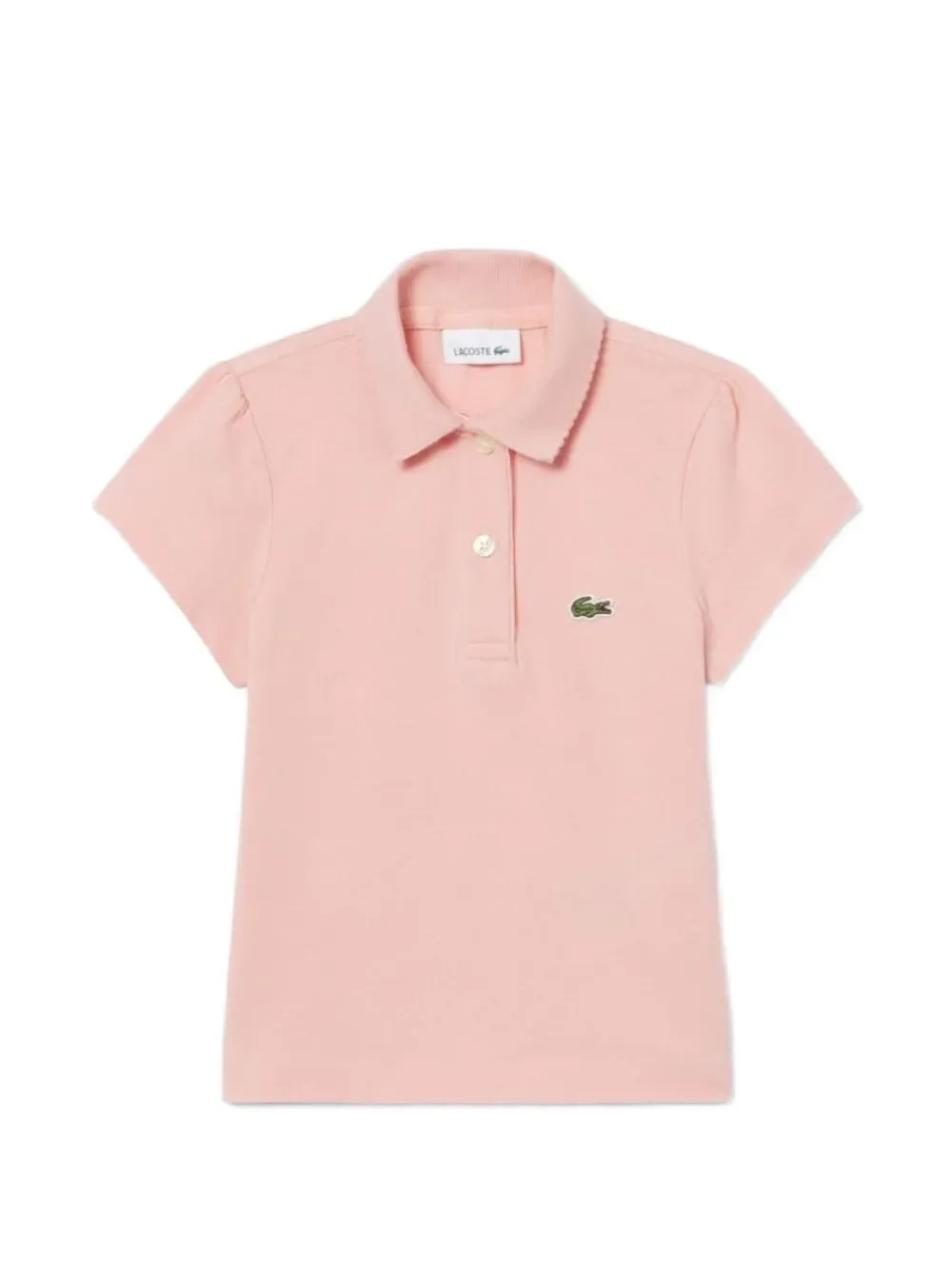 Поло с логотипом Lacoste Kids, розовый