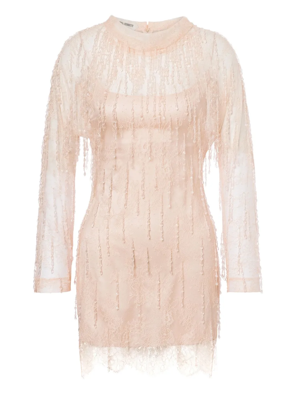 

Платье со стразами Alberta Ferretti, розовый