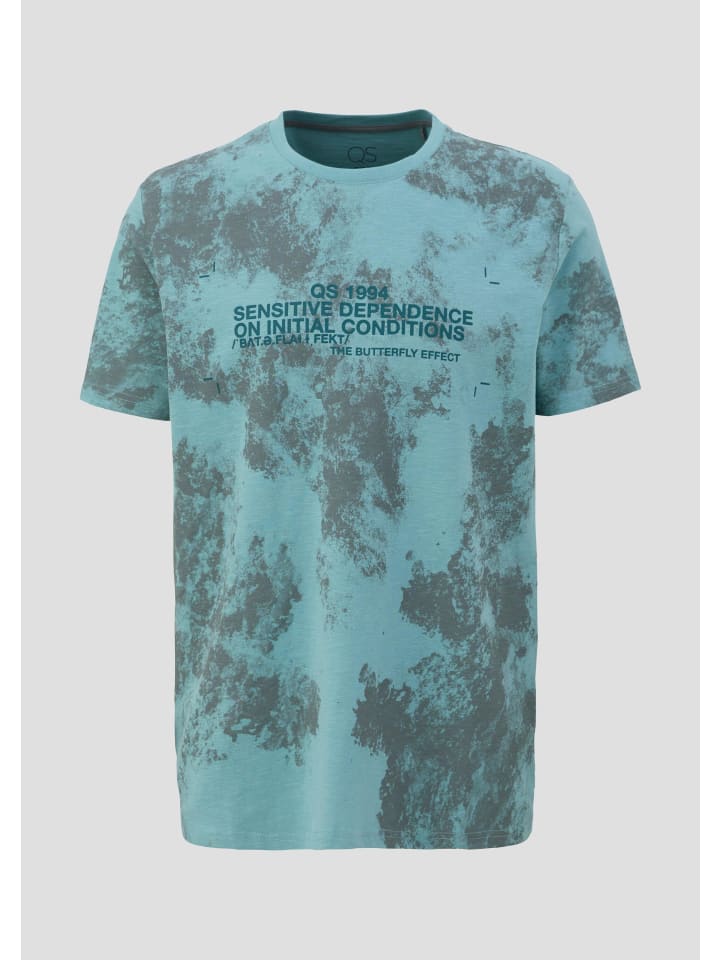 

QS Футболка 61D0_светло-бирюзового цвета, Зеленый, QS Футболка 61D0_светло-бирюзового цвета