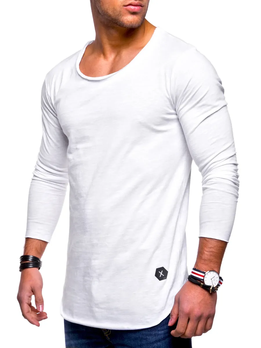 

Рубашка behype с длинными рукавами "Dust L/S", с широким вырезом, белый