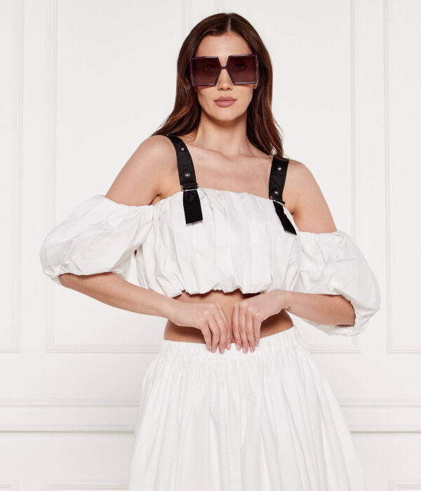 

Футболка Рауль Cropped fit Pinko, белый