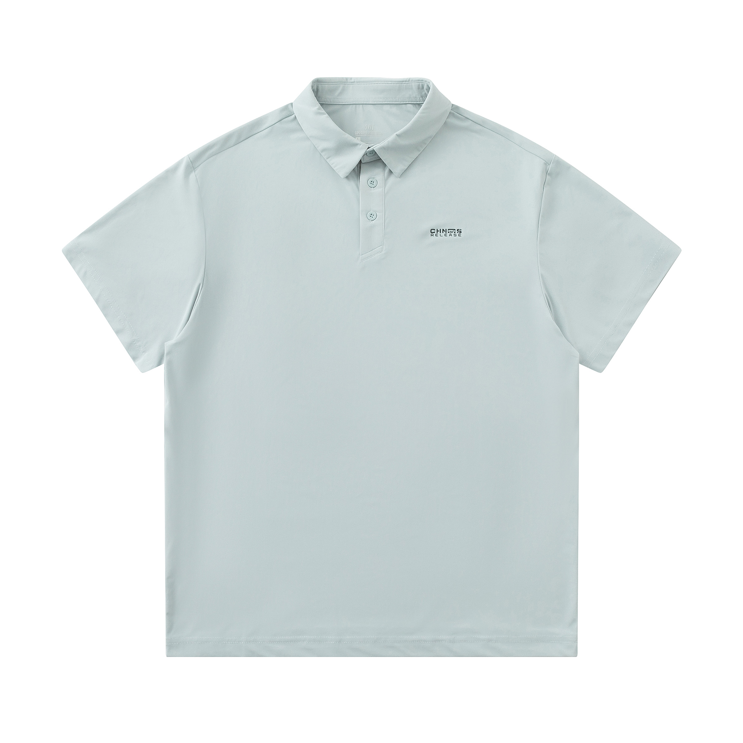 

Поло с лацканом для мужчин, тонкий прямой крой 361°, water серый синий