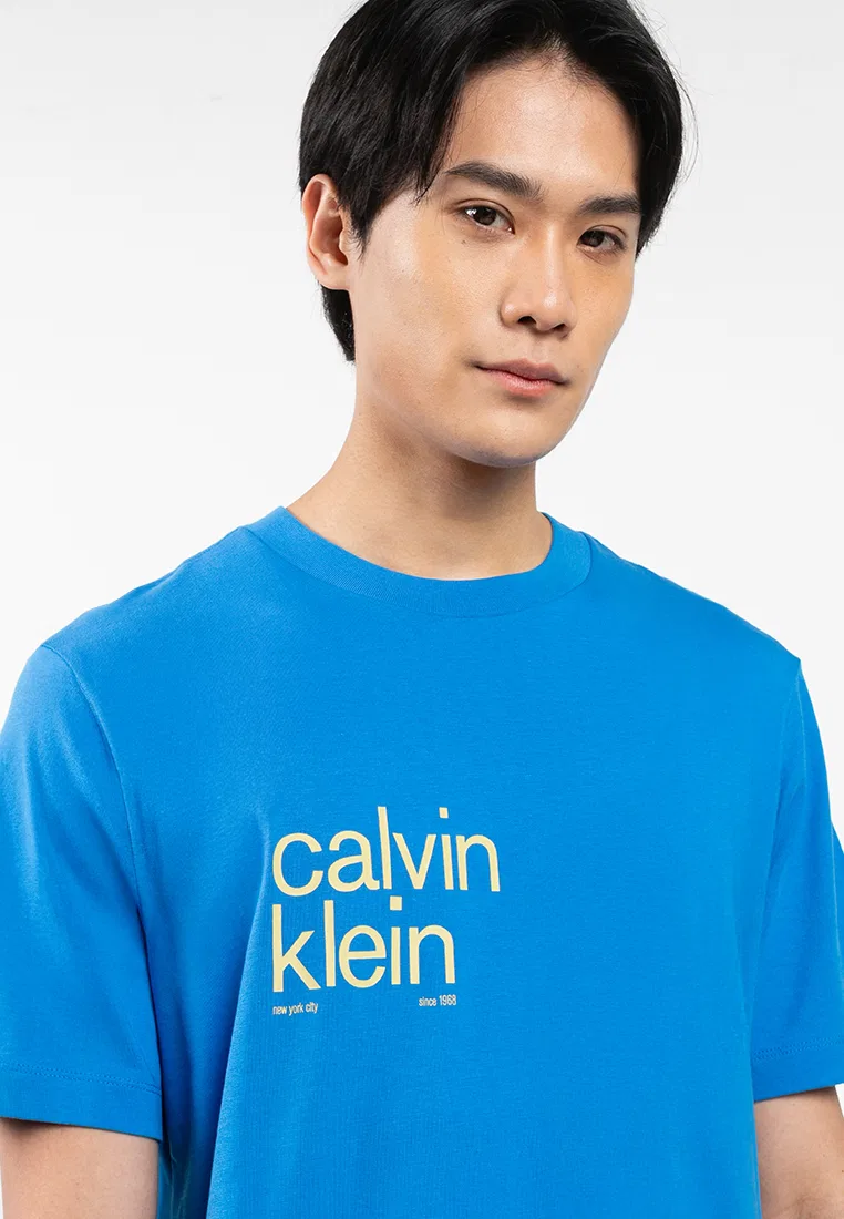 Футболка свободного кроя с графическим принтом, Circle Graphic Relaxed, белый Calvin Klein — фото 3
