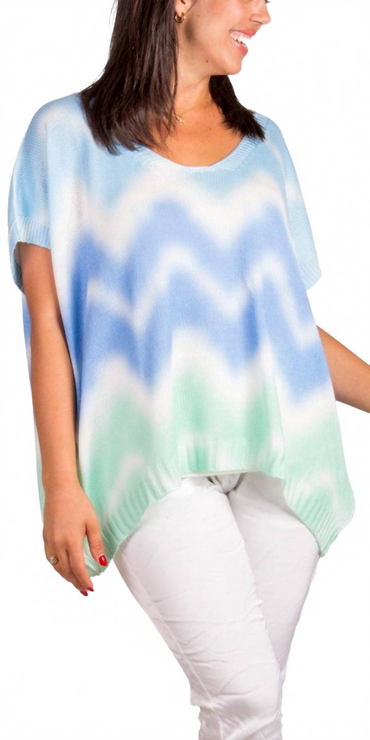 

Свитер Vesta с V-образным вырезом синего цвета Gigi Moda, синий