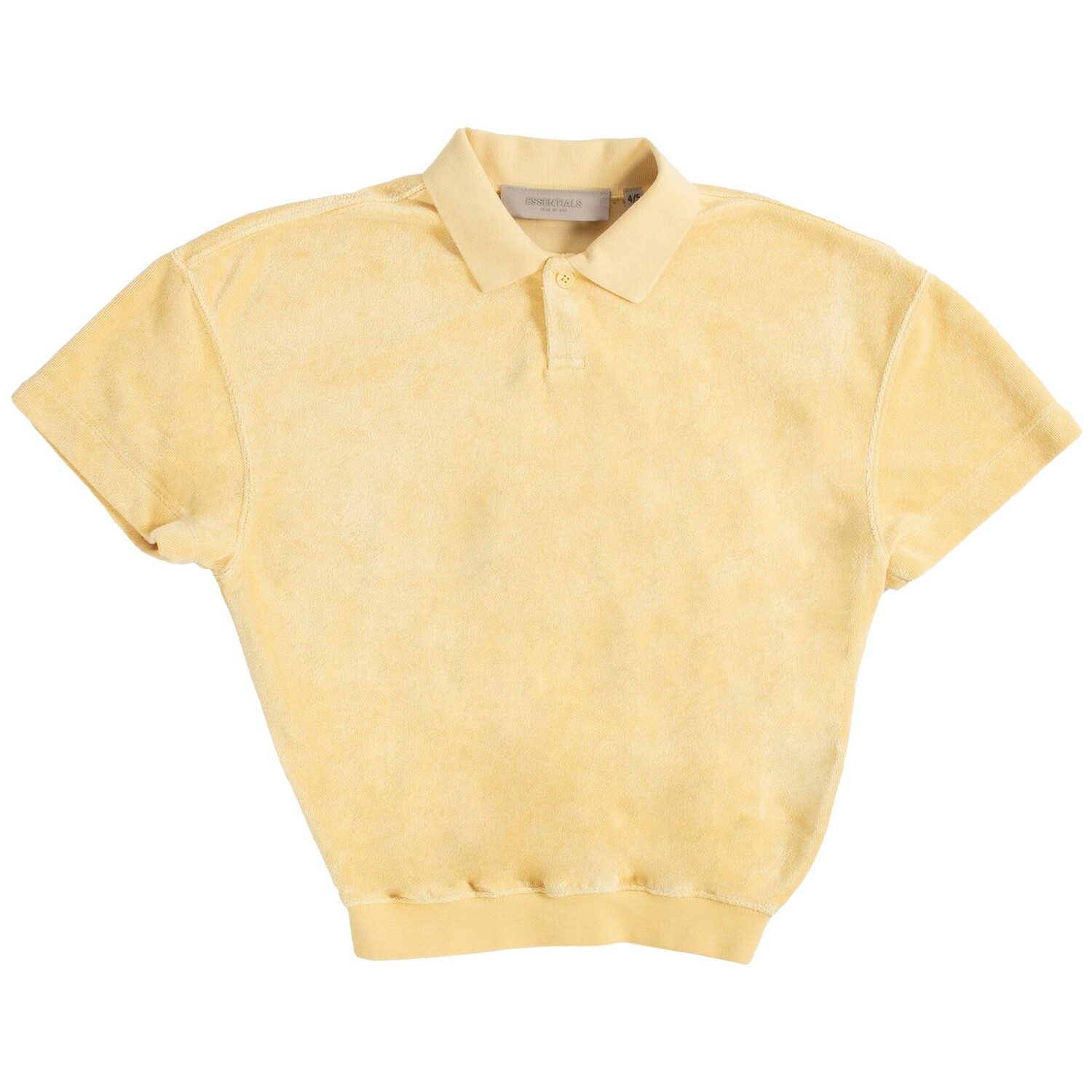 

Детская рубашка-поло с короткими рукавами Fear of God Essentials, цвет Светлый тосканский