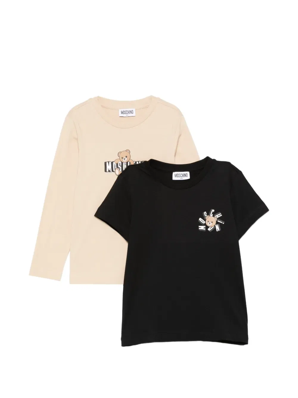 Комплект футболок с принтом "плюшевый мишка" Moschino Kids, черный