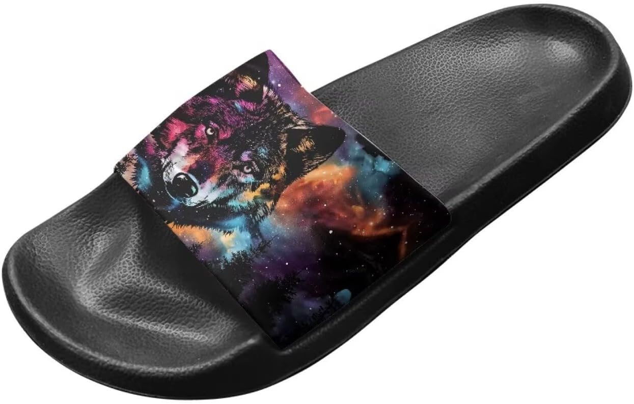 Тапочеки Jrysaedy House Slides, Starry Sky Wolf — фото 2
