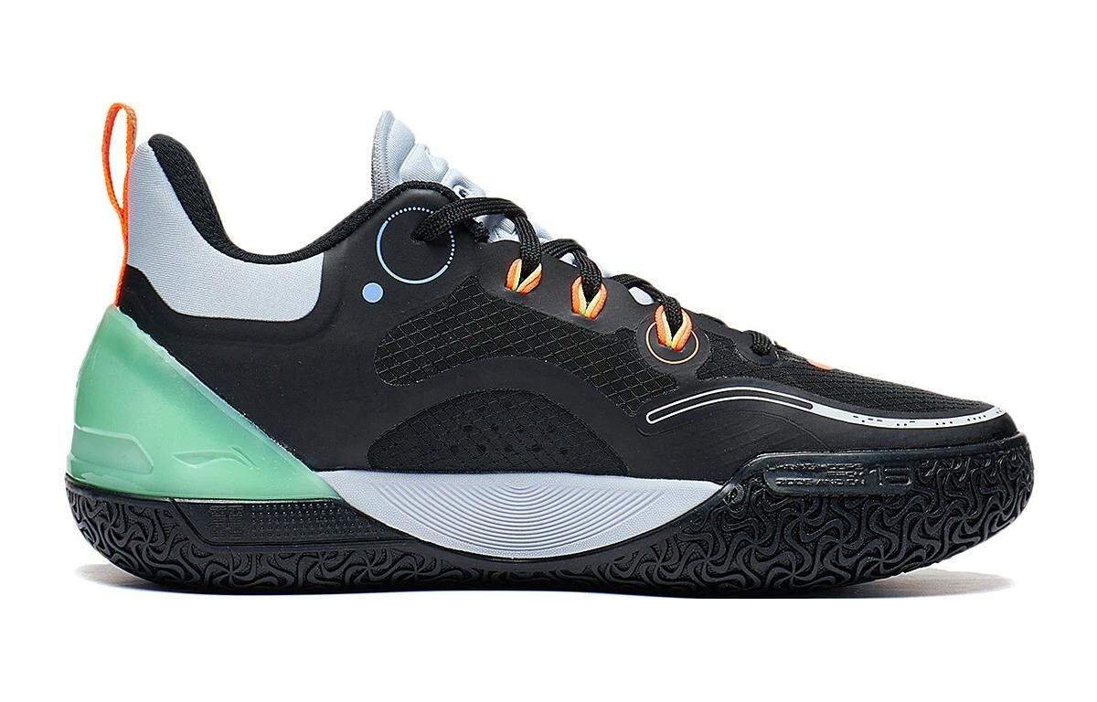 Баскетбольные кроссовки YuShuai 16 V2 для детей GS Low-top черные/зеленые Lining Young — фото 2
