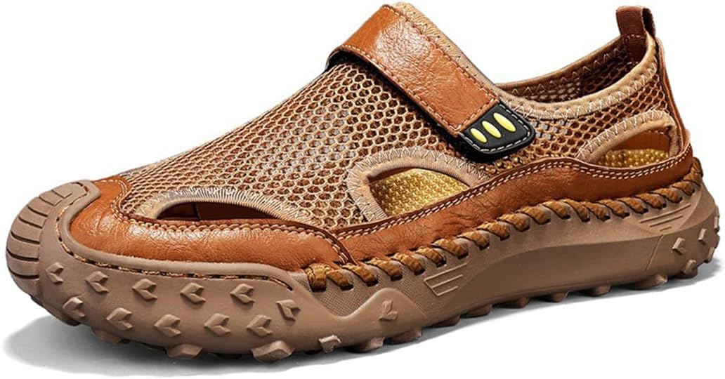 

Мужские сандалии Rojeam, нескользящие рыбачьи сандалии, летняя обувь для путешествий, пляжа и повседневной носки, коричневый