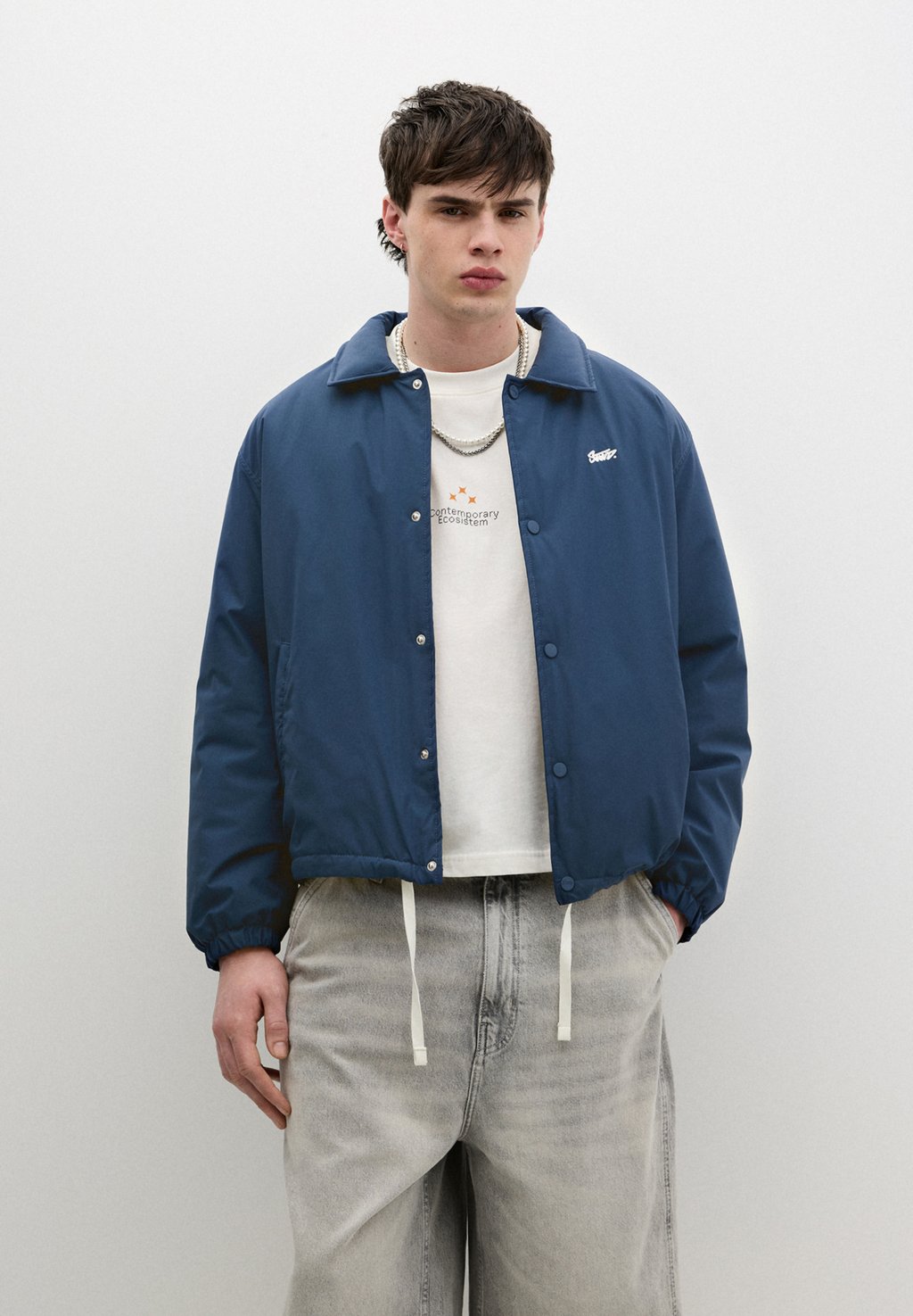 

Легкая куртка PULL&BEAR, темно-синий